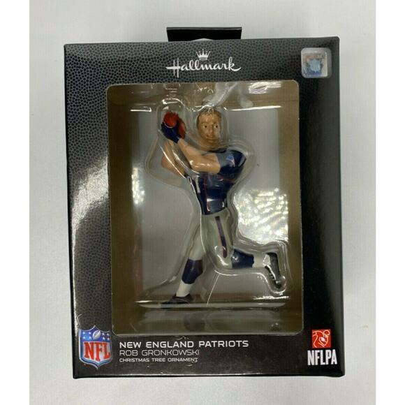 2019 Hallmark NFL New England Patriots Ornament Rob Gronkowski U71/52410 - Picture 1 of 3